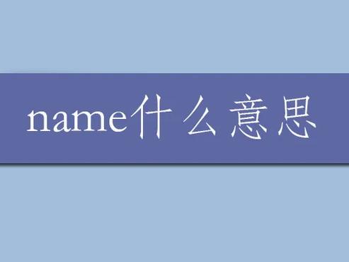 name是什么意思