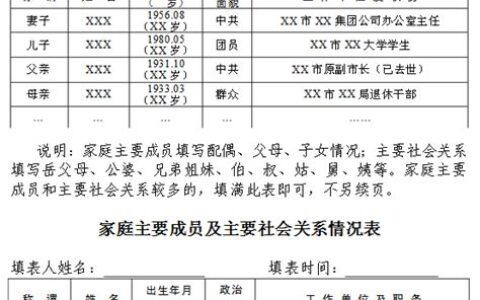 考研报名家庭主要成员关系怎么填哥哥