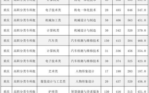 重庆五一职业技术学校录取线