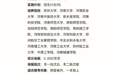 河南省地方专项计划