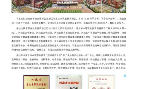 石家庄财经商贸学校招生简章介绍