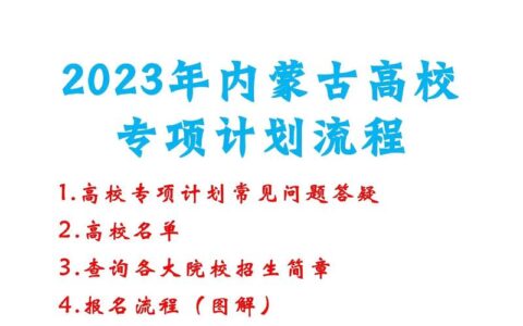 内蒙古地方专项计划