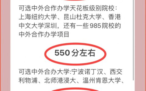 400分能上中外合作办学吗