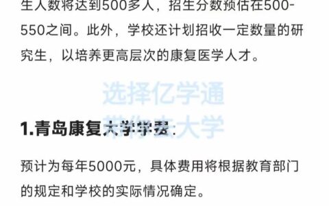 2024青岛康复大学招生公告