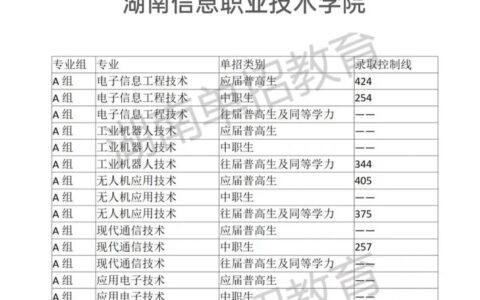 湖南信息学院分数线