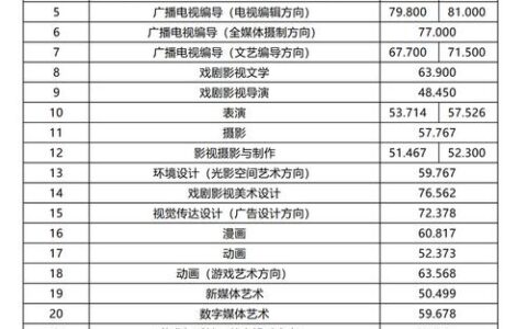 中国传媒大学中外合作办学分数线