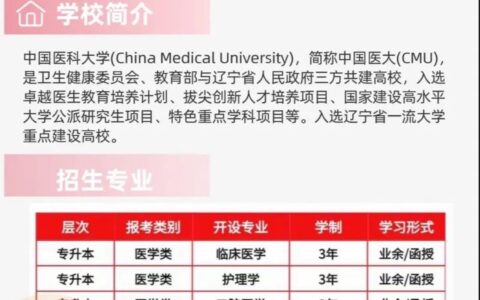 中国医科大学教务处：www.cmu.edu.cn