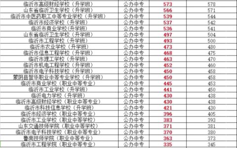 临沂中专学校排名榜