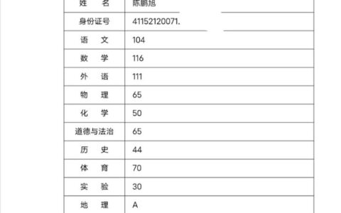 巴中市中考成绩查询