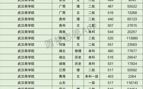 武汉商学院排名