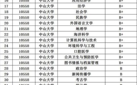 中山大学电子信息类专业排名