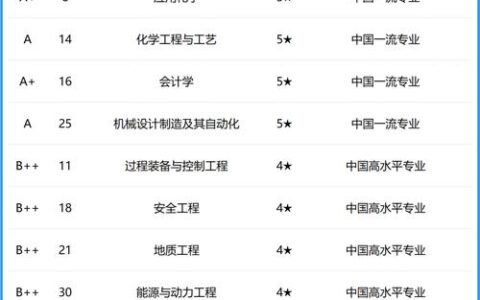 中国石油大学排行榜