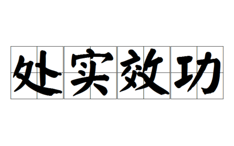 处实效功的意思_解释_用法