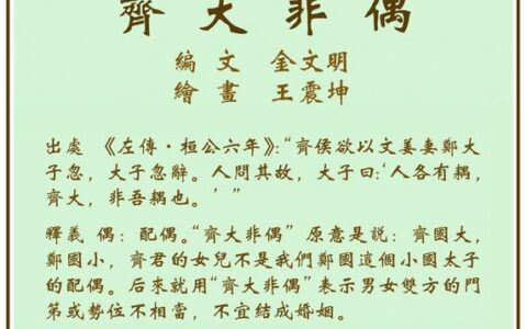 齐大非偶什么意思