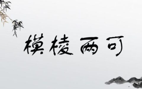 模棱两可(详解)