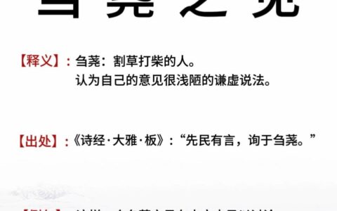 刍荛之见的意思_解释_用法