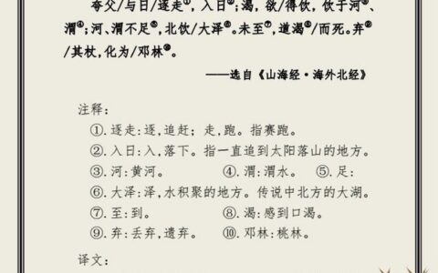 夸父追日的意思