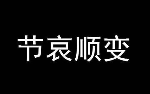 节哀顺变(详解)