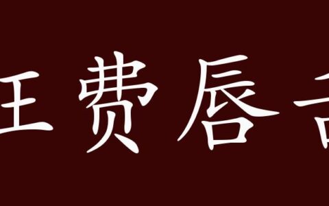 枉费唇舌的解释_用法_来源