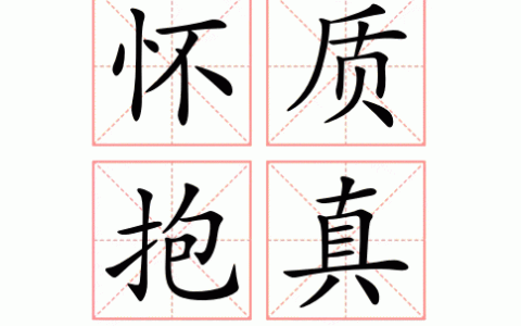 怀质抱真的释义_解释_出处