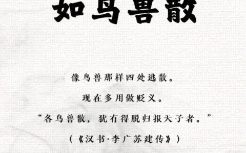 如鸟兽散的解释_用法_来源