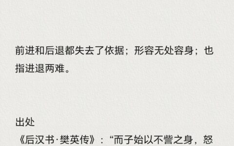 进退荣辱的释义_解释_出处