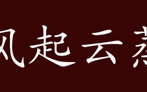 风起云蒸的解释_意思_来源
