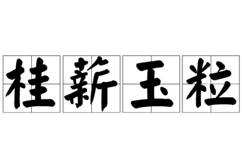 桂薪玉粒的解释_意思_来源