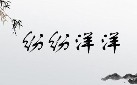 纷纷洋洋的解释_意思_来源