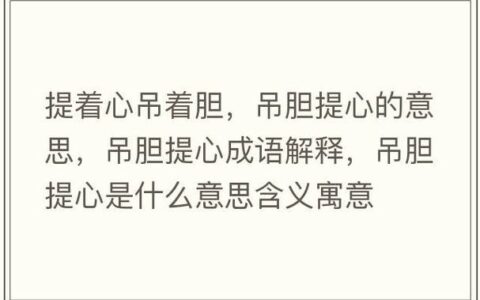 惊心吊胆的释义_解释_出处