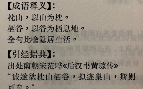 山栖谷饮的解释_用法_来源