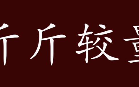 斤斤较量的释义_解释_出处