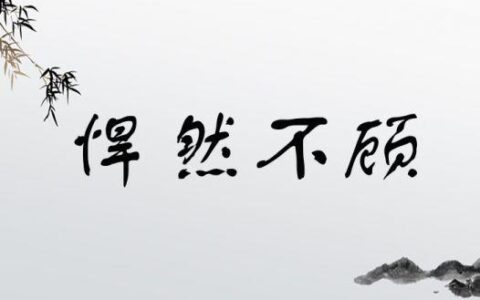 悍然不顾的解释_意思_来源