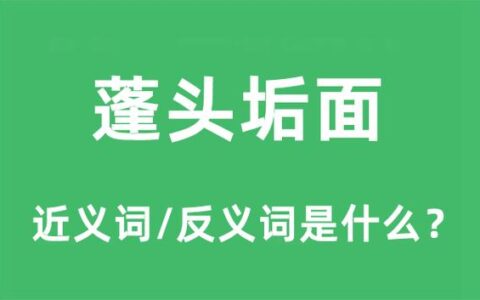 垢面蓬头的解释_意思_来源
