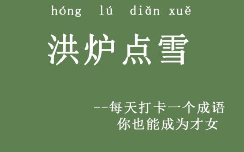 洪炉点雪的释义_解释_出处
