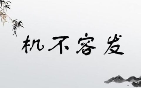 机不容发的释义_解释_出处