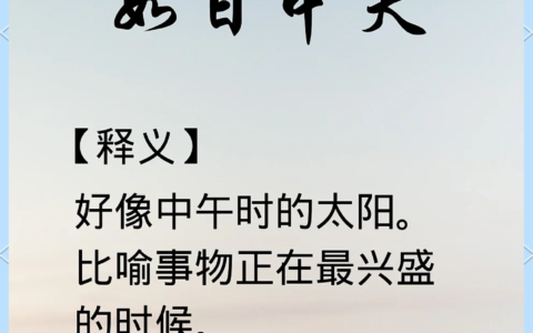 如日中天的解释_用法_来源