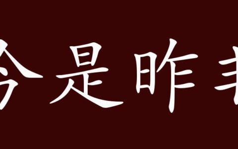 今是昨非的释义_解释_出处