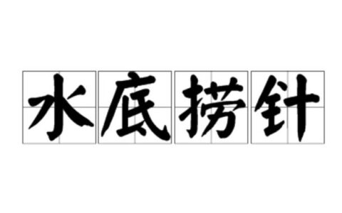 水底捞针的解释_用法_来源