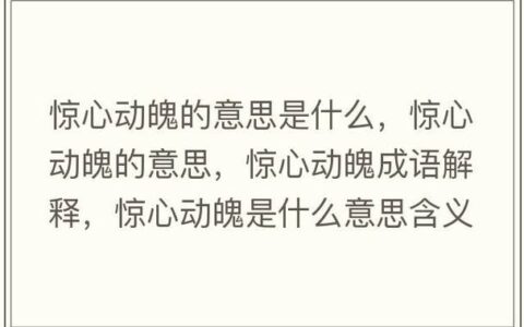 惊心丧魄的释义_解释_出处