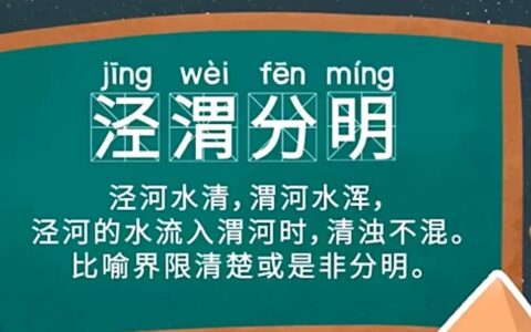 泾渭自明的释义_解释_出处