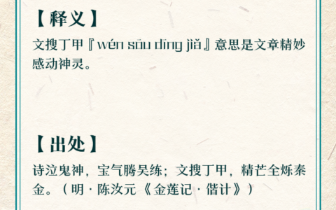 文搜丁甲的解释_用法_来源