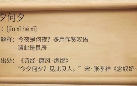 今夕何夕的释义_解释_出处