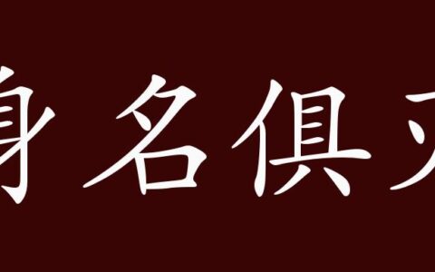 身名俱泰的解释_用法_来源