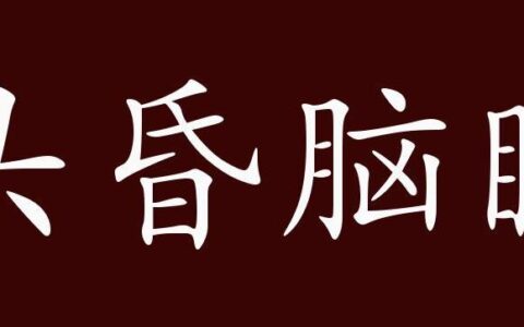 头昏脑眩的解释_用法_来源