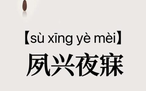 夙兴昧旦的解释_用法_来源