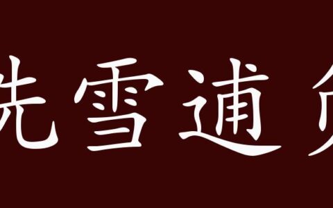 洗雪逋负的解释_用法_来源