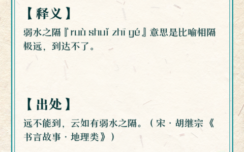 弱水之隔的解释_用法_来源