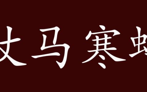 仗马寒蝉的解释_用法_来源