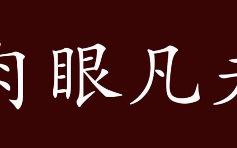肉眼凡夫的解释_用法_来源